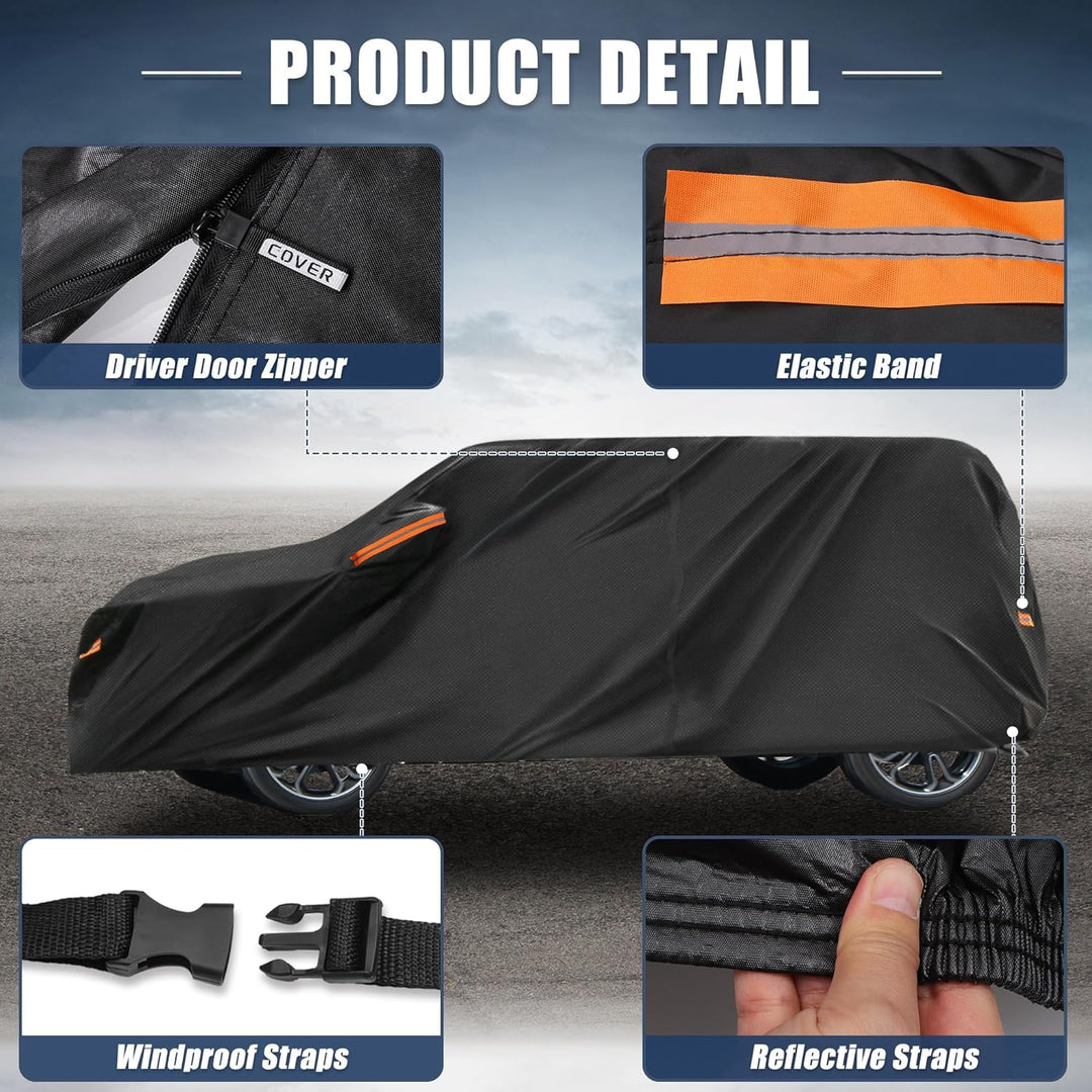 X AUTOHAUX Auto Abdeckung für Mini Cooper 2DR 2DR (2002-2021) Allwetter Wasserdicht UV Beständig Win
