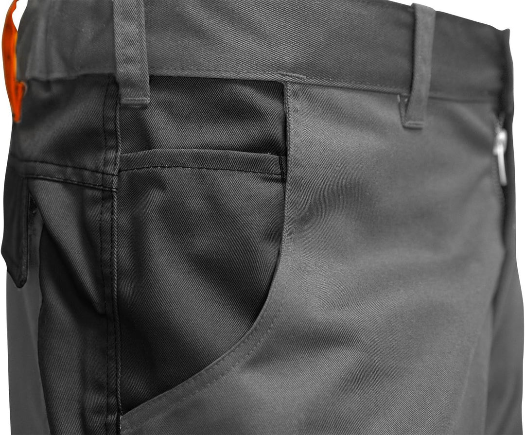 strongAnt Shorts Stretch Berlin Pro Herren Sommer Arbeitshose kurz Cargo Outdoor Grau-Shwarz-Weiss 4