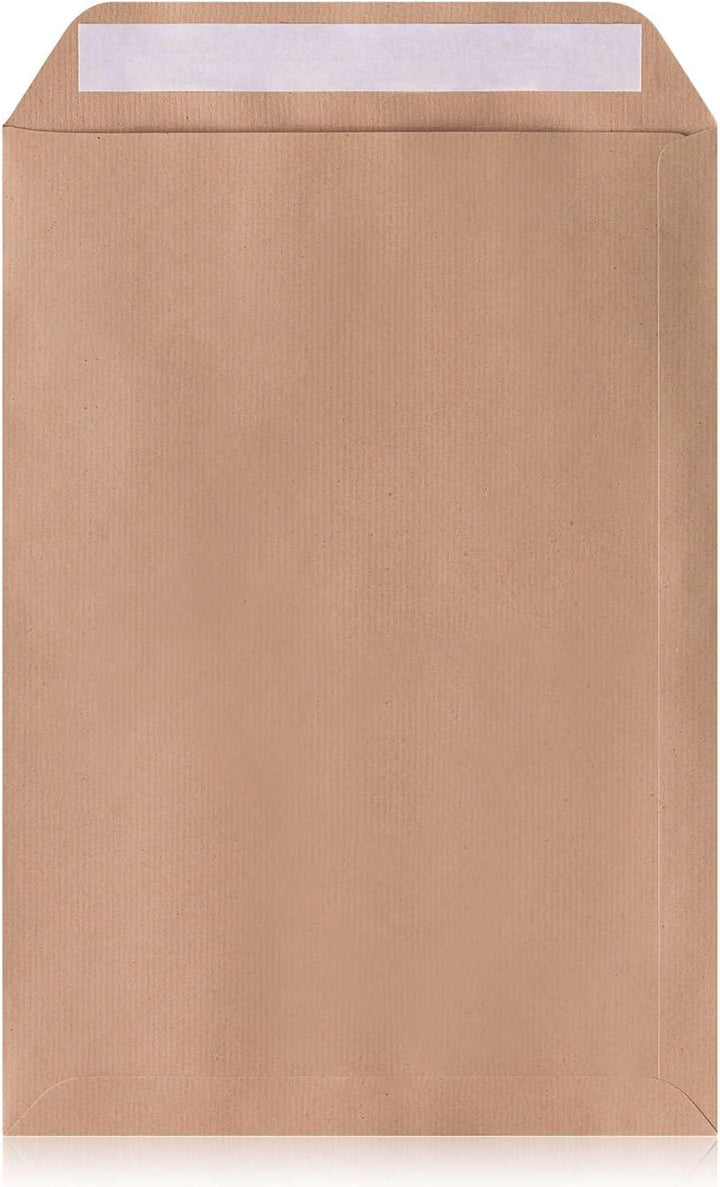 250 Versandtaschen B4 Braun (250x353mm) 100g/m² Briefumschläge Grossbrief Maxibrief für A4 Dokumente