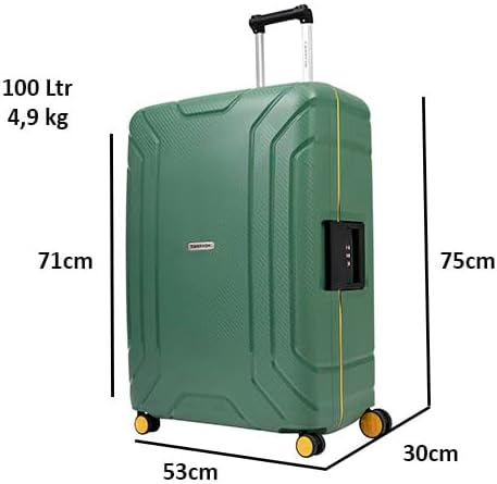 CarryOn Steward Hartschale Reisekoffer L - Koffer Dreipunkt Verschluss TSA (grün, L - 75cm) L - 75cm