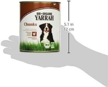 YARRAH Bio Hundefutter Bröckchen Huhn, Brennessel, Tomate 820 g, 6er Pack (6 x 820 g) Huhn, Brenness