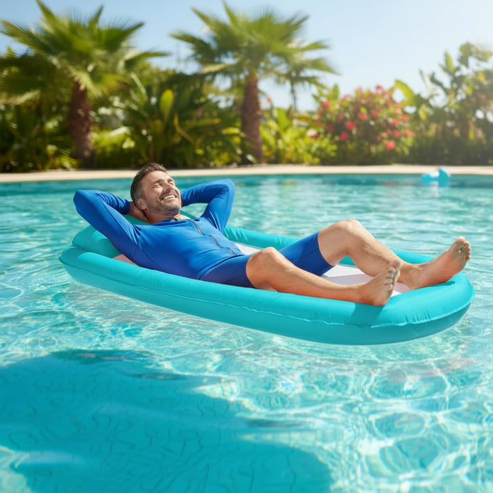 Best Sporting Aufblasbare Wasserhängematte Mesh Mat I Luftmatratze mit Netz | Pool Lounge Float I So