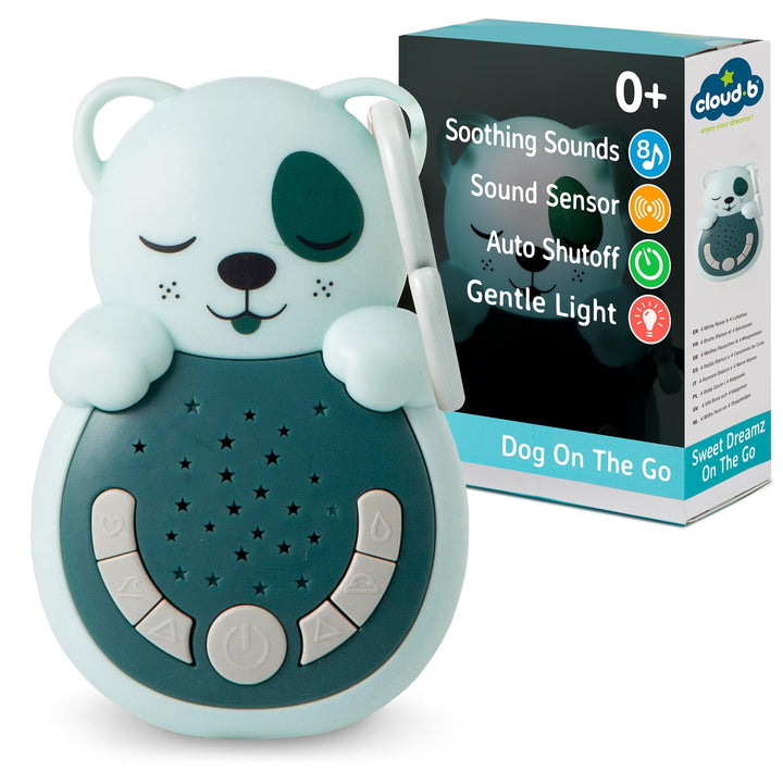 Cloud b Sweet Dreamz On The Go | Reise-Schlafhilfe mit sanftem Licht & Smart Sensor | 4 Weisses Raus