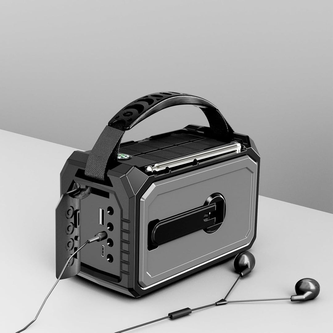 16000mAh/59200mWh Kurbelradio,Tragbares Notfallradio mit Kurbel,AM/FM Solar Radio mit Handyladefunkt