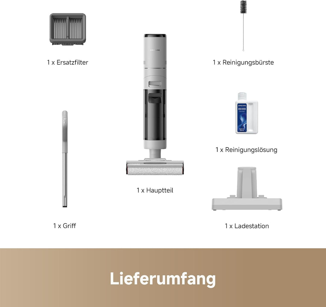 dreame G10 Pro Nass- und Trockensauger, 16.000 Pa Saugleistung, Doppel-Kantenreinigungsbürste, Selbs