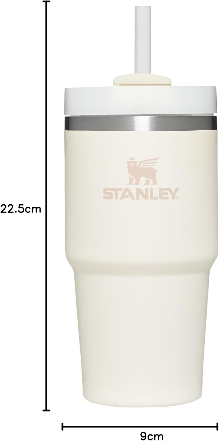 STANLEY Quencher H2.0 FlowState vakuumisolierter Becher aus Edelstahl mit Deckel und Trinkhalm, für