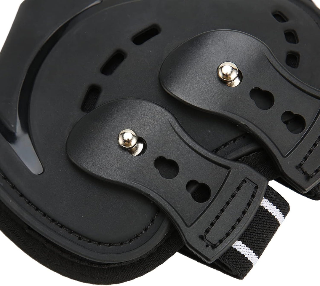 BAOFUYA Pferde Hinterbeinstiefel, Atmungsaktive, Schlagfeste Pferde Hinterbeinstiefel, Verstellbar,