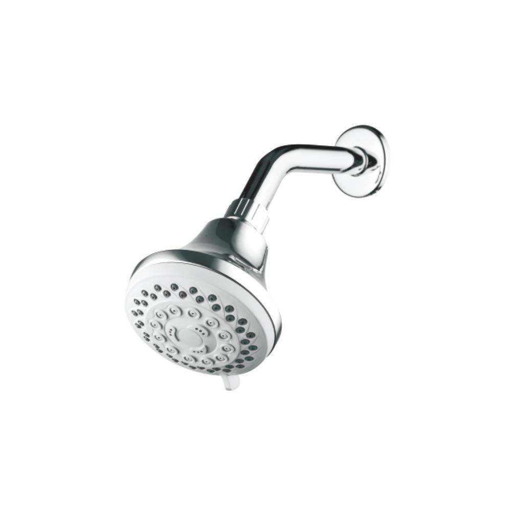Ibergrif M20260 - Wandbrause mit Arm, Gartendusche Brausekopf mit 5 Strahlarten, Chrom, Silber