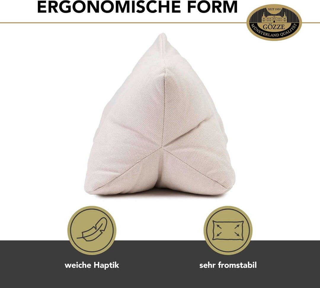 Gözze - Kuschelweiches Lesekissen Darco, Ideal als Sofakissen oder Leseknochen, 40 x 25 cm - Creme,