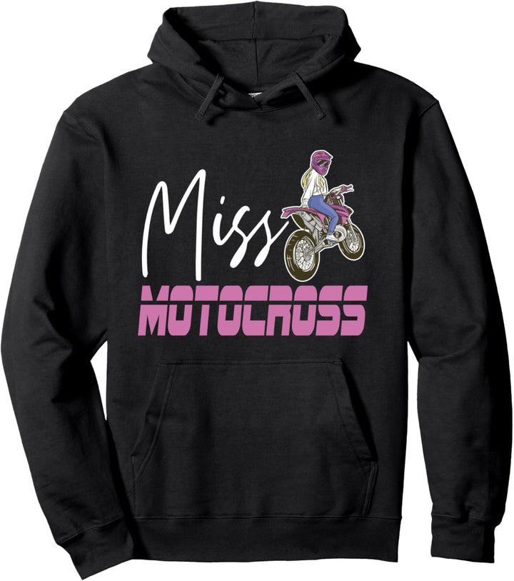 Dirt Bike Supercross Biker - Miss MX Motocross Pullover Hoodie