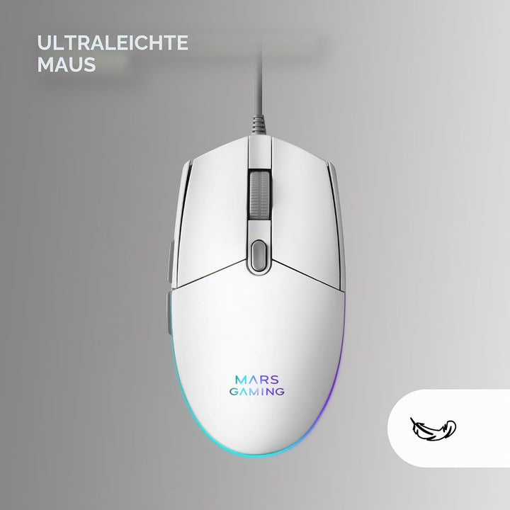 Mars Gaming MCP-RGB3 Gaming Pack Tastatur Fixed RGB + Gaming-Maus RGB Flow 3200 DPI + Over-Ear RGB K