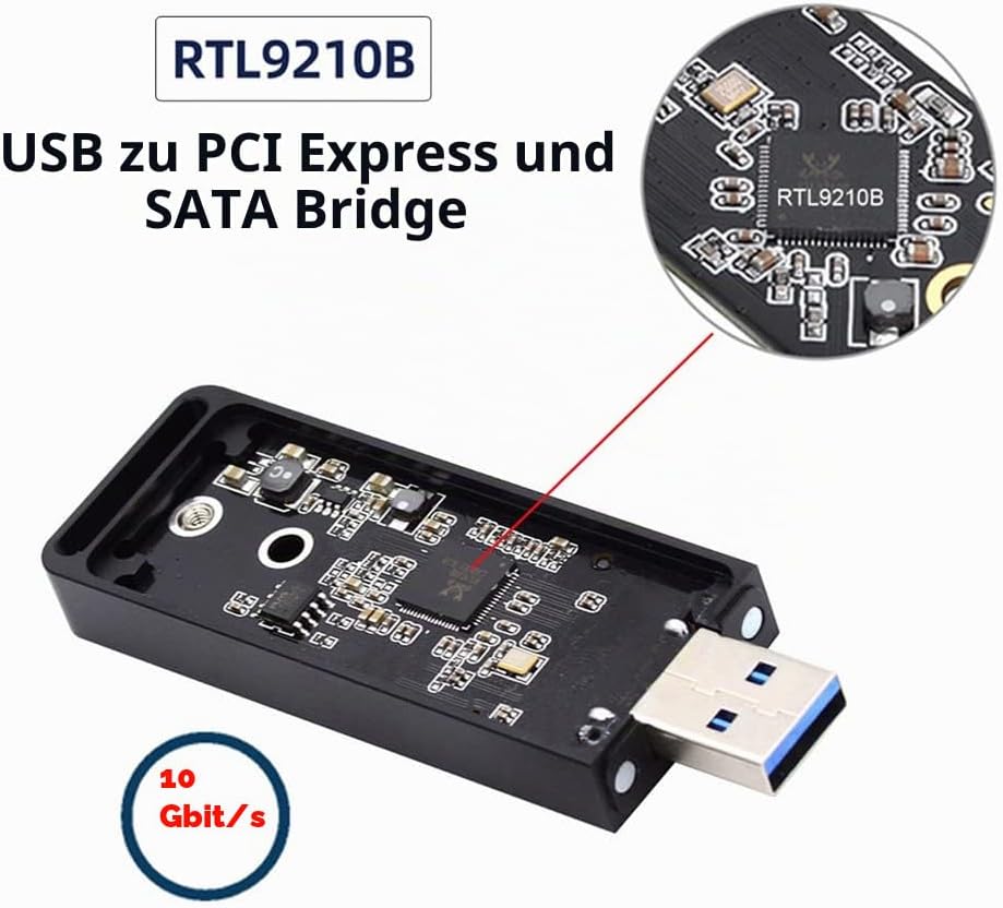 Cablecc USB 3.0 bis 2230 2242 M.2 NVMe M-Key NGFF Sata SSD externe PCBA-Falladapter RTL9210B Chipsat