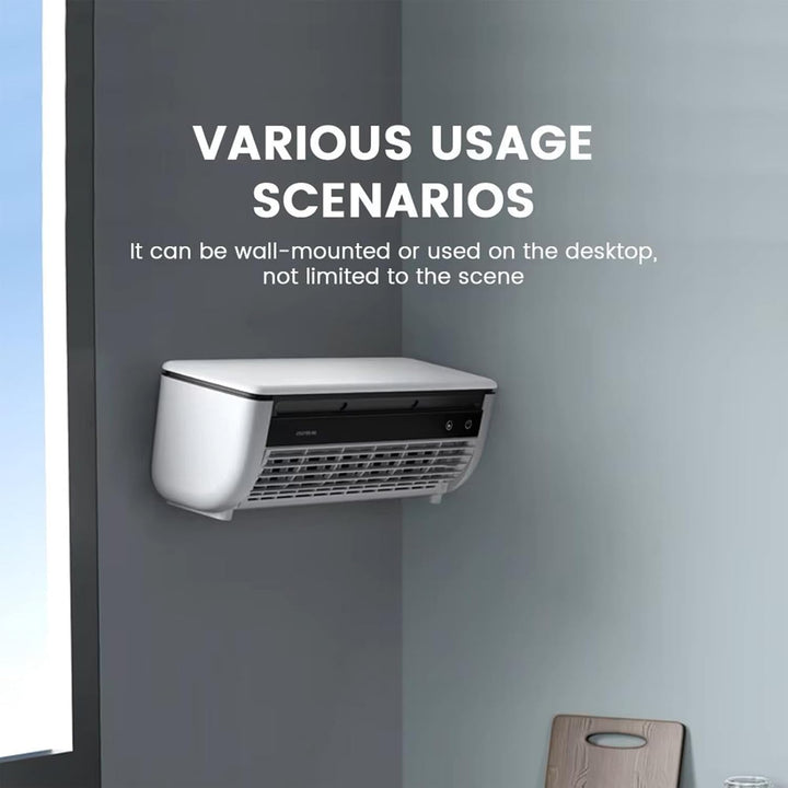 Wandmontierter Klimaanlagenventilator, Kabelloser USB-wiederaufladbarer Luftkühler mit 3 Geschwindig