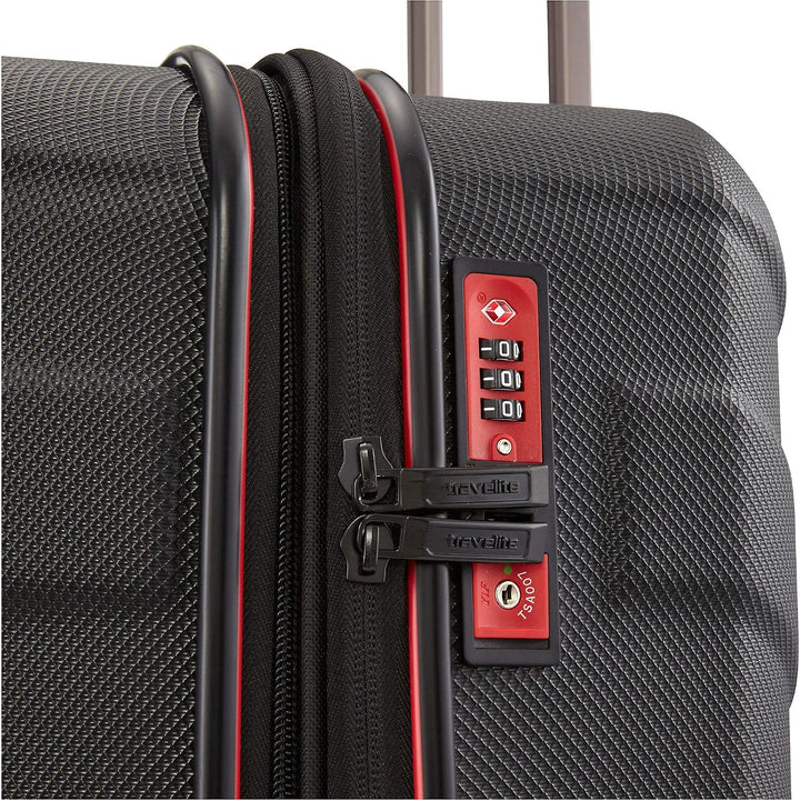 Travelite Koffer Vector Grösse M, 70 cm, 79-91 Liter, mittelgross Schwarz 70 cm (Trolley M), Schwarz