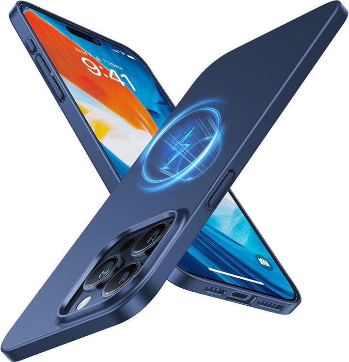 TORRAS Ultra Dünn für iPhone 15 Pro Hülle für MagSafe [Nr. 1 Magnetkraft] Extrem Stossfest Kratzfest