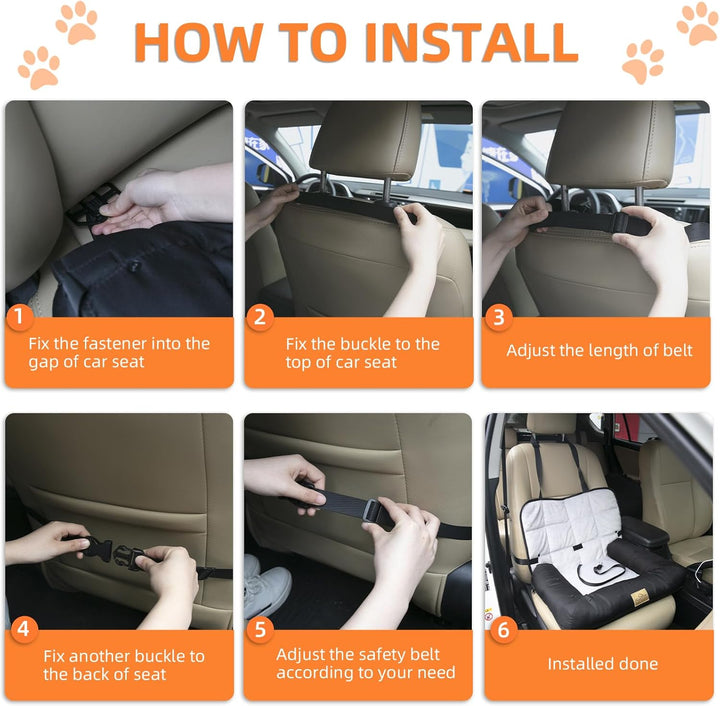 BingoPaw Hunde Autositz für kleine Hunde, 3-in-1 Hundesitz Auto Rückbank und Vorder, Hundeautositz m