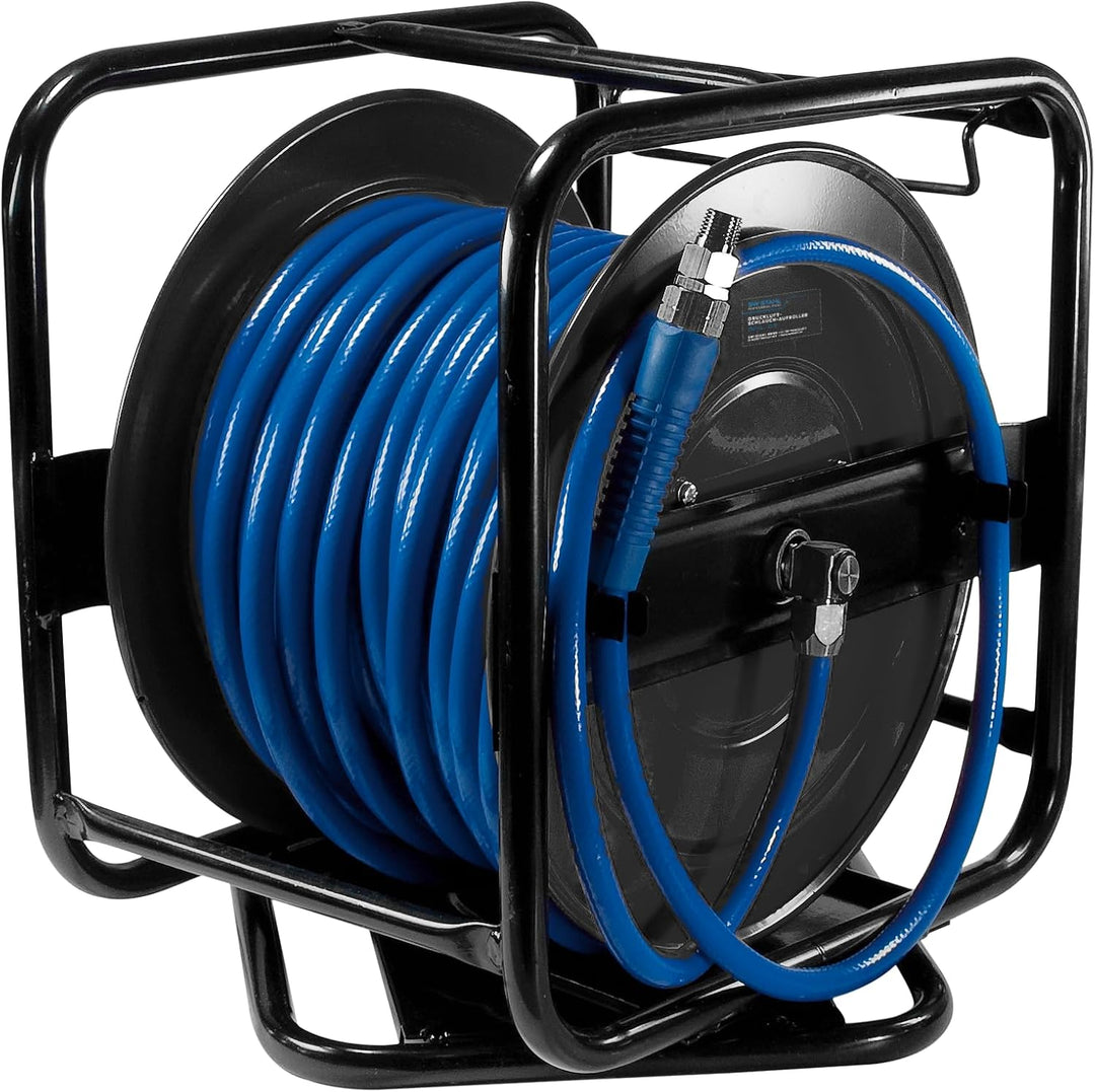 SW-Stahl 25047L Druckluftschlauch Aufroller, 30 Meter I Schlauchaufroller für Kompressor I automatis