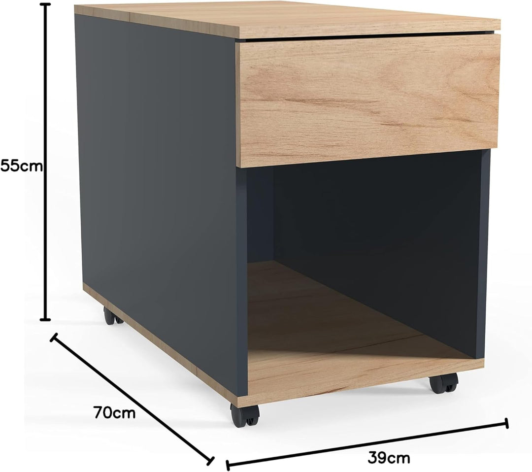VCM Rollcontainer | Beistellcontainer mit Schubladen | Masse ca. H. 55 x B. 39 x T. 70 cm | Bürocont