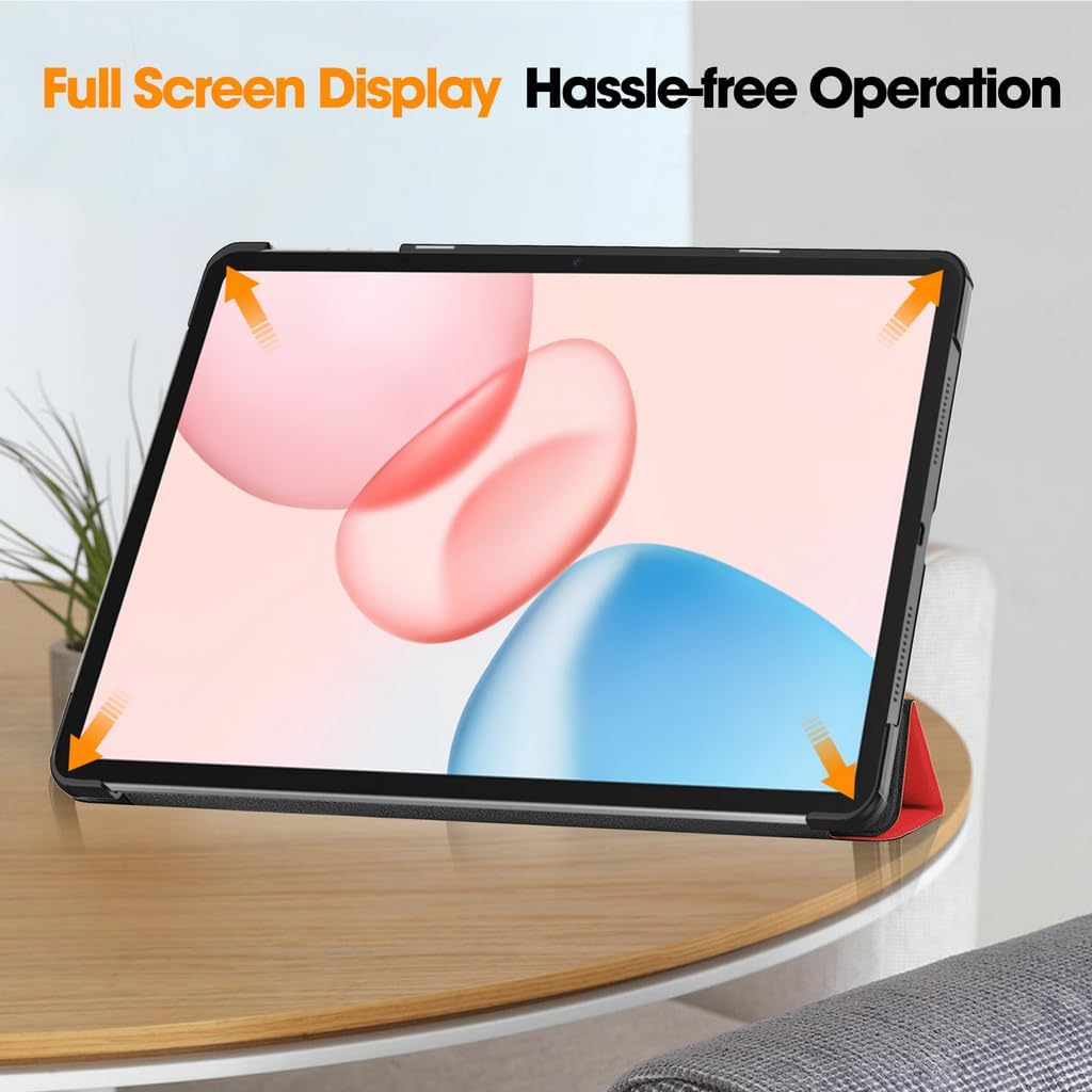 Kepuch Custer Hülle für Honor Pad 10 12.1",Smart PU-Leder Hüllen Schutzhülle Tasche Case Cover - Rot