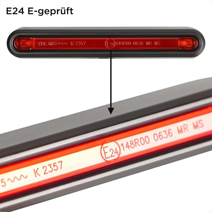 evermotor Motorrad Rücklicht LED, E24 E-geprüft für Motorräder, E-Bike Fahrrad, 6-58V, Rücklicht mit