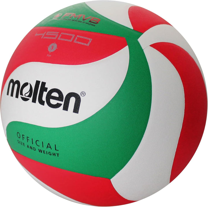 Molten V 5 M 4500 Volleyball Blanc-vert-Rouge Weiss/Grün/Rot 5, Weiss/Grün/Rot 5