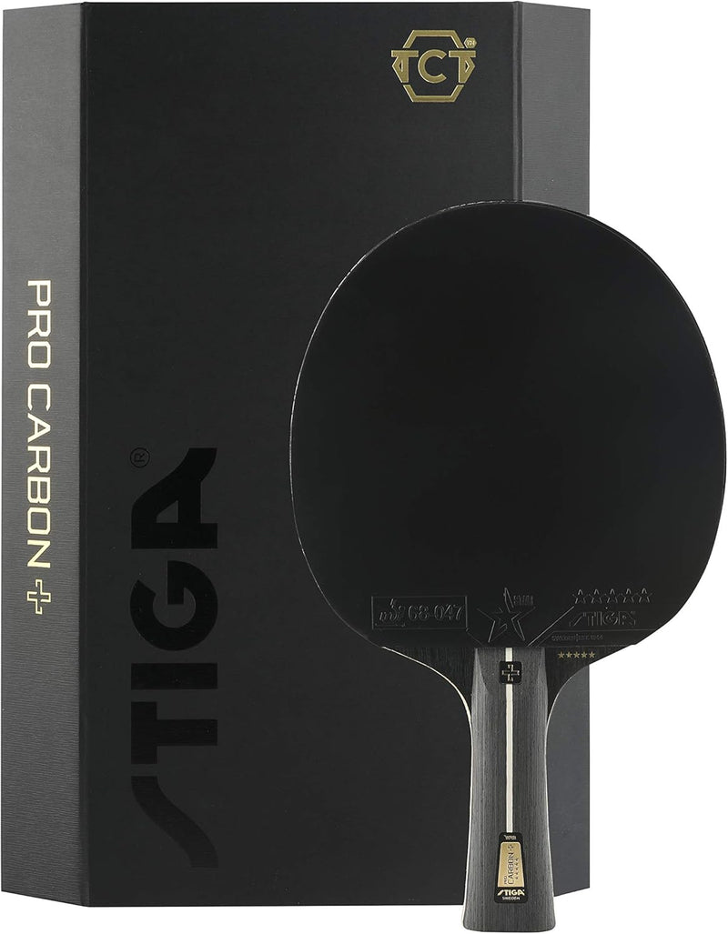 STIGA Unisex – Erwachsene Pro Carbon + Profi Tischtennisschläger,, Pro Carbon Tischtennisschläger, S