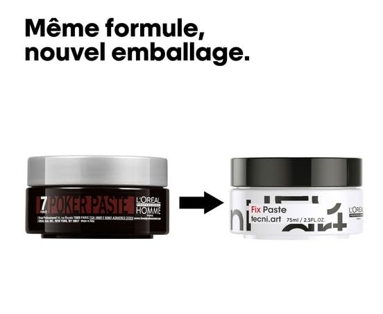 Loreal LP Homme Poker Paste 3 x 75 ml Styling Haarwachs für extremen Halt