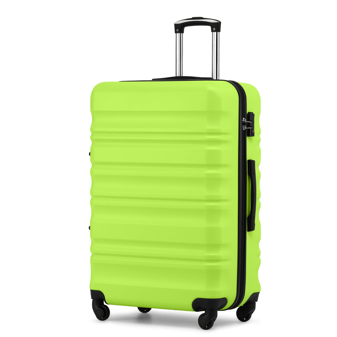COOLIFE Hartschalen-Koffer Trolley Rollkoffer Reisekoffer mit TSA-Schloss und 4 Rollen (Grün, Grosse