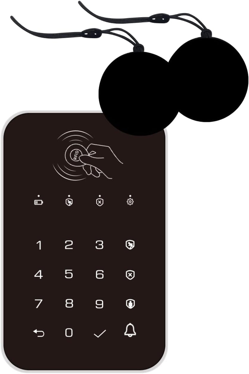 Clavier sans Fil WKE301 avec Badges RFID Compatible avec la Centrale Tactile Daewoo Security AM301,