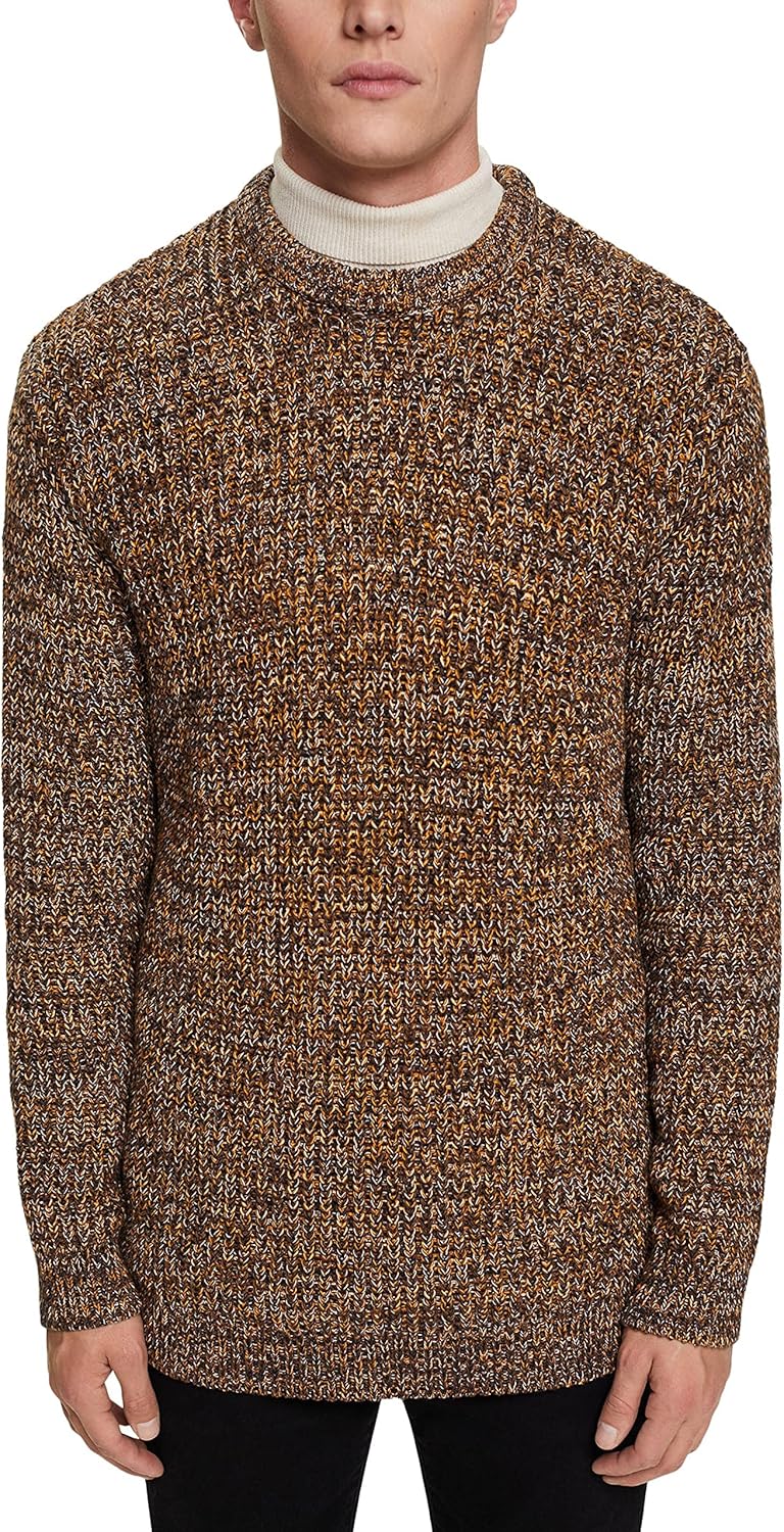 ESPRIT Mehrfarbiger Strickpullover L Bark, L Bark