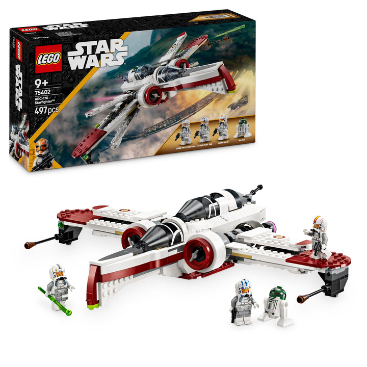 LEGO Star Wars 75402 ARC-170 Starfighter Spielzeug mit 4 Minifiguren inkl. Klon-Piloten und R4-P44 D