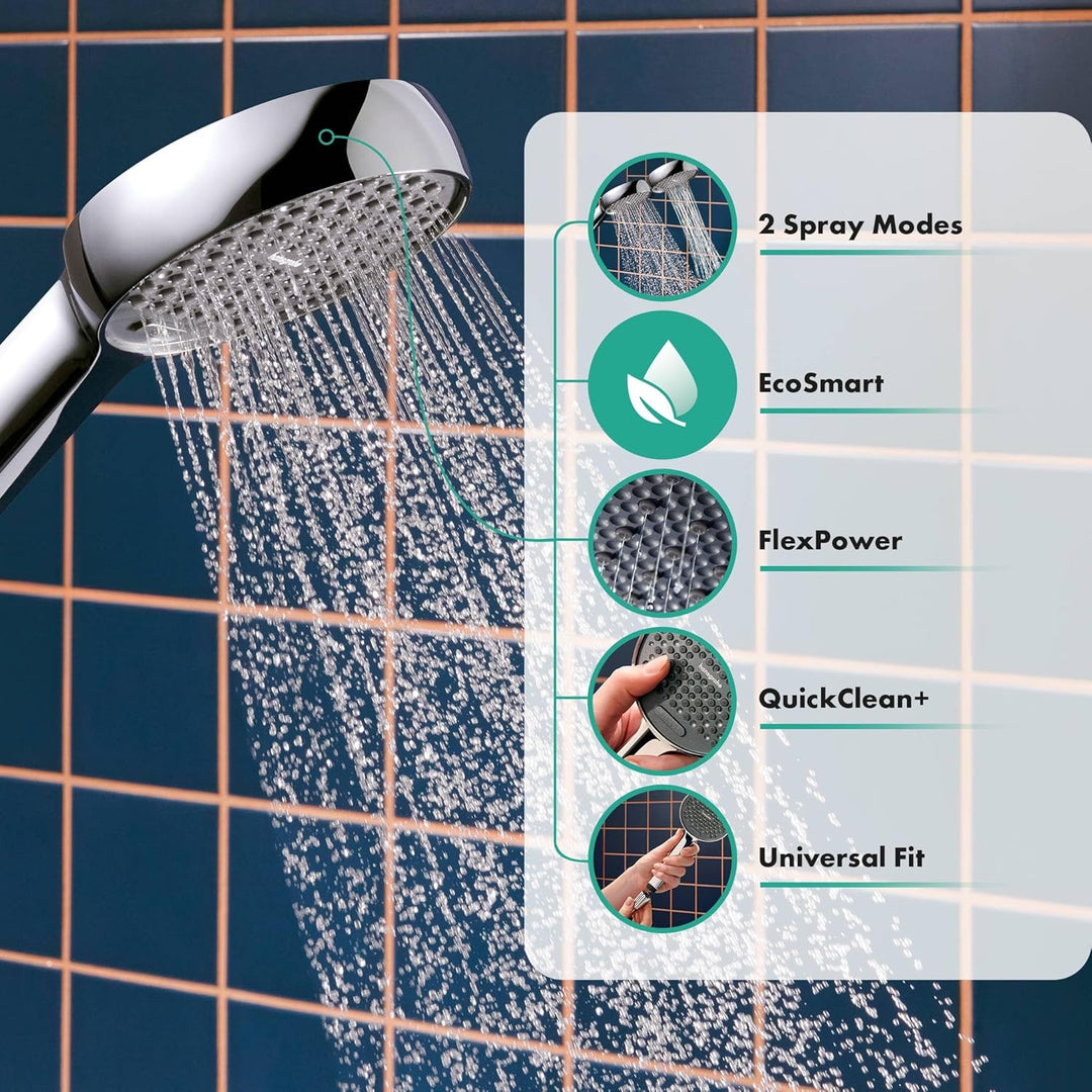 hansgrohe Activera Select S - wassersparender Duschkopf 8 l/min (EcoSmart), Handbrause mit 2 Strahla
