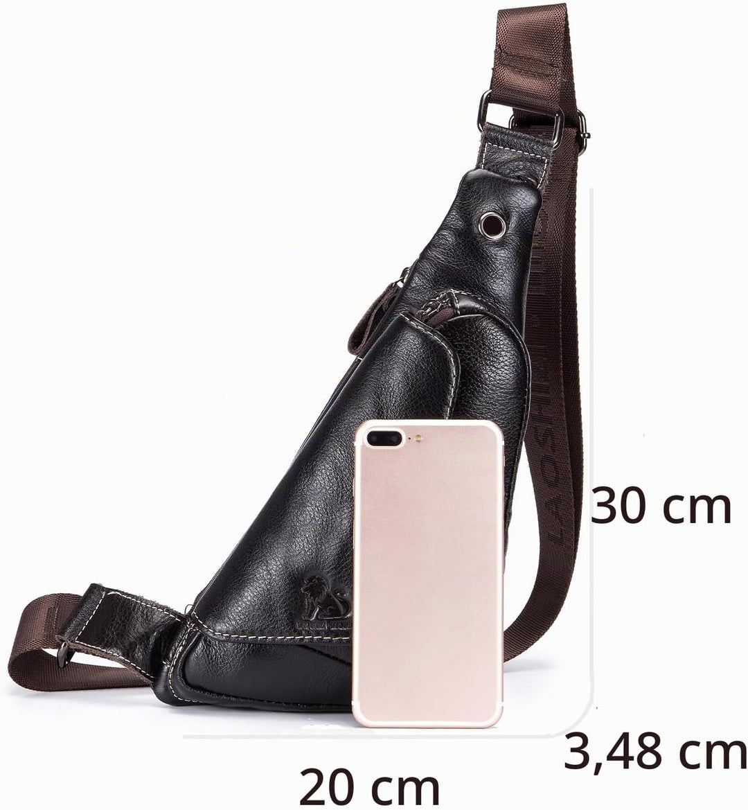 pundarika brusttasche herren leder Kleine umhängetasche herren sling bag Leder Crossbody bag Tasche