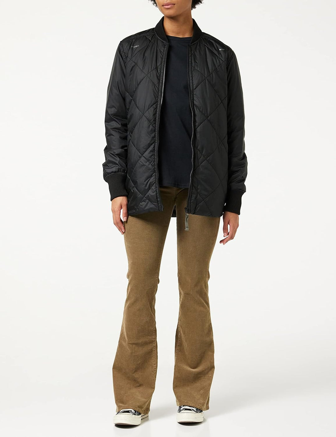 G-STAR RAW Damen Padded Bomber Collar Jacke Schwarz (Dk Black D22045-b958-6484) XXS, Schwarz (Dk Bla