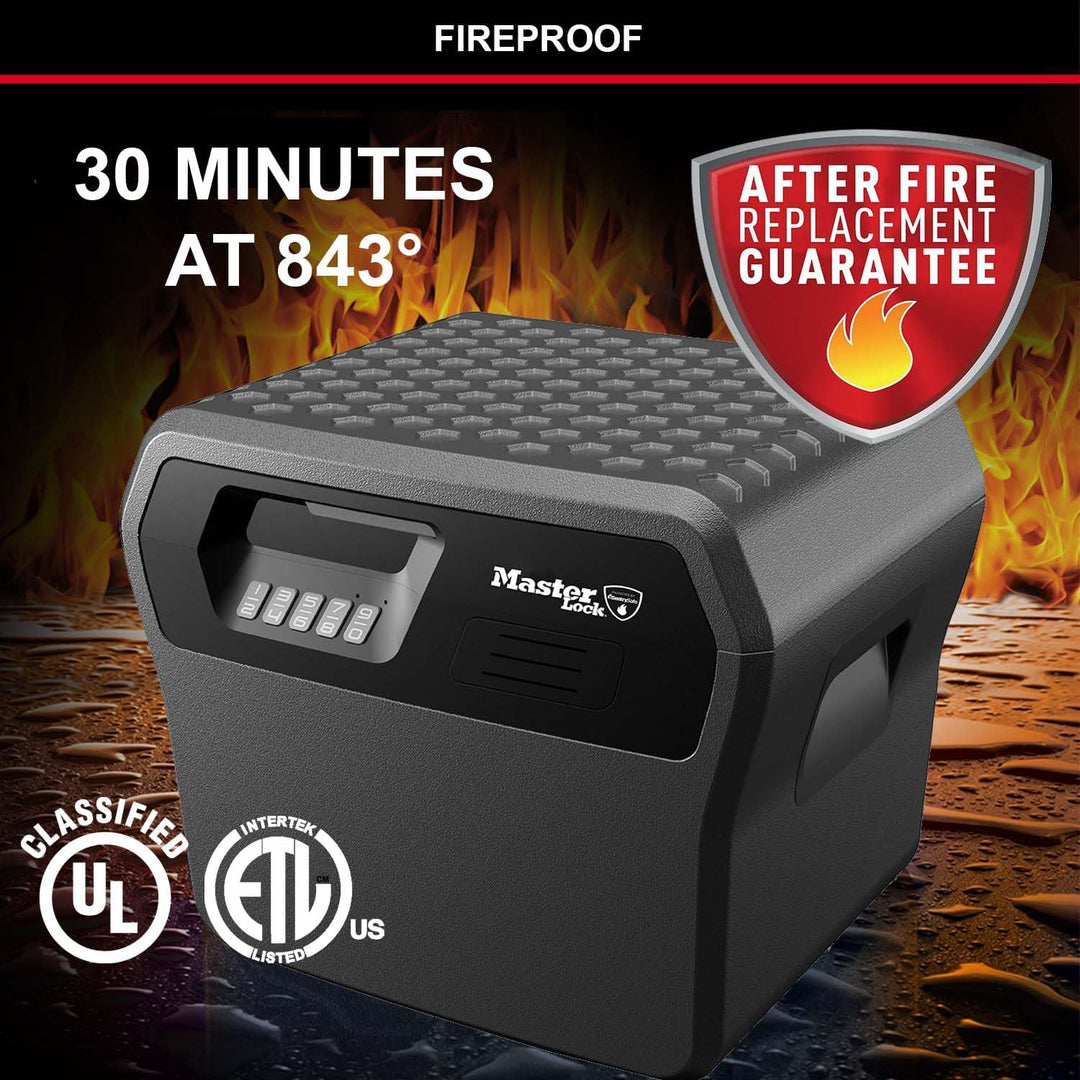 MASTER LOCK Feuerfeste Dokumentenbox Geldkassette 18,5L [Feuerfeste und Wasserdichte] [gross] [elekt