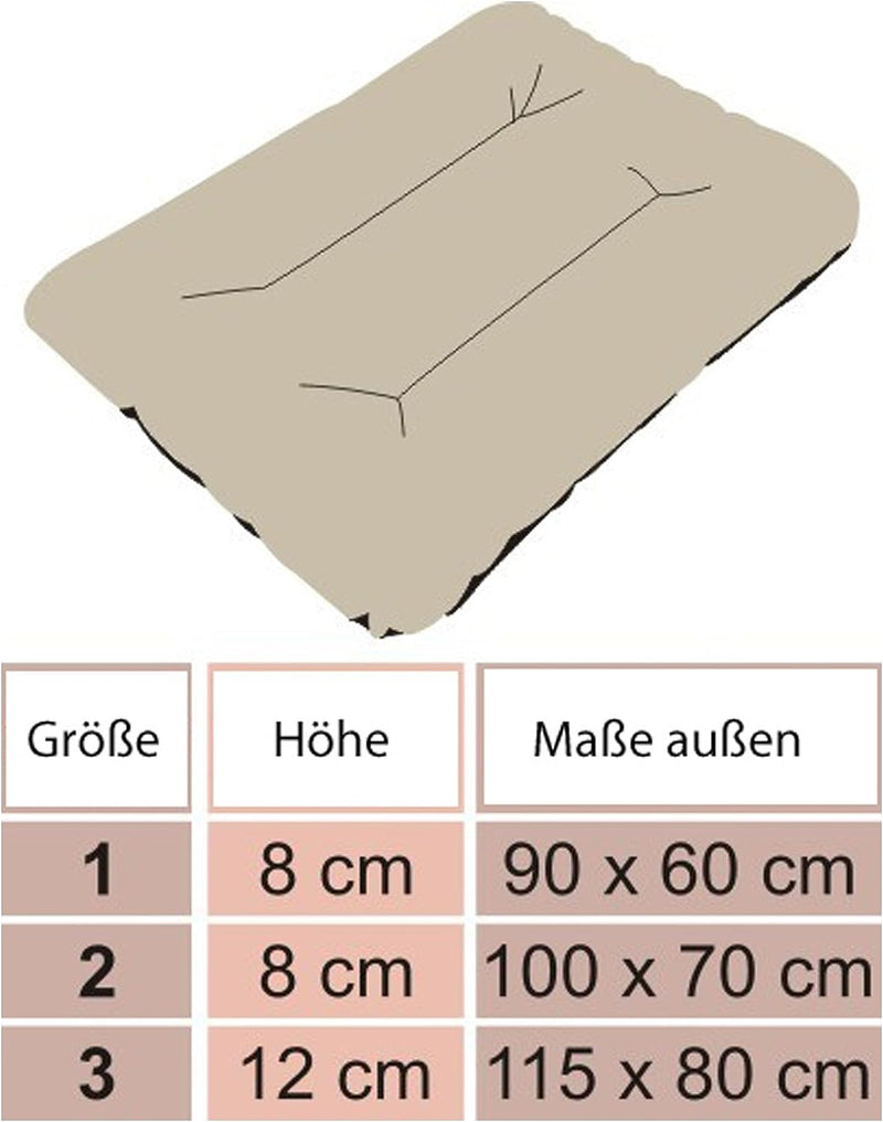 Hobbydog R1 ECOROZ2 Hundebett ECO Schlafplatz Ruheplatz Hundematratze Hundekissen, 90 x 60 cm, L, ro