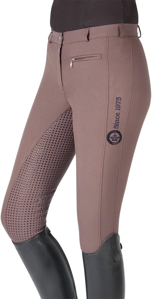 Pfiff 102235 Reithose Yasmin, Silikongrip Vollbesatz, Damenreithose, Damen 36–48 40 Braun, 40 Braun