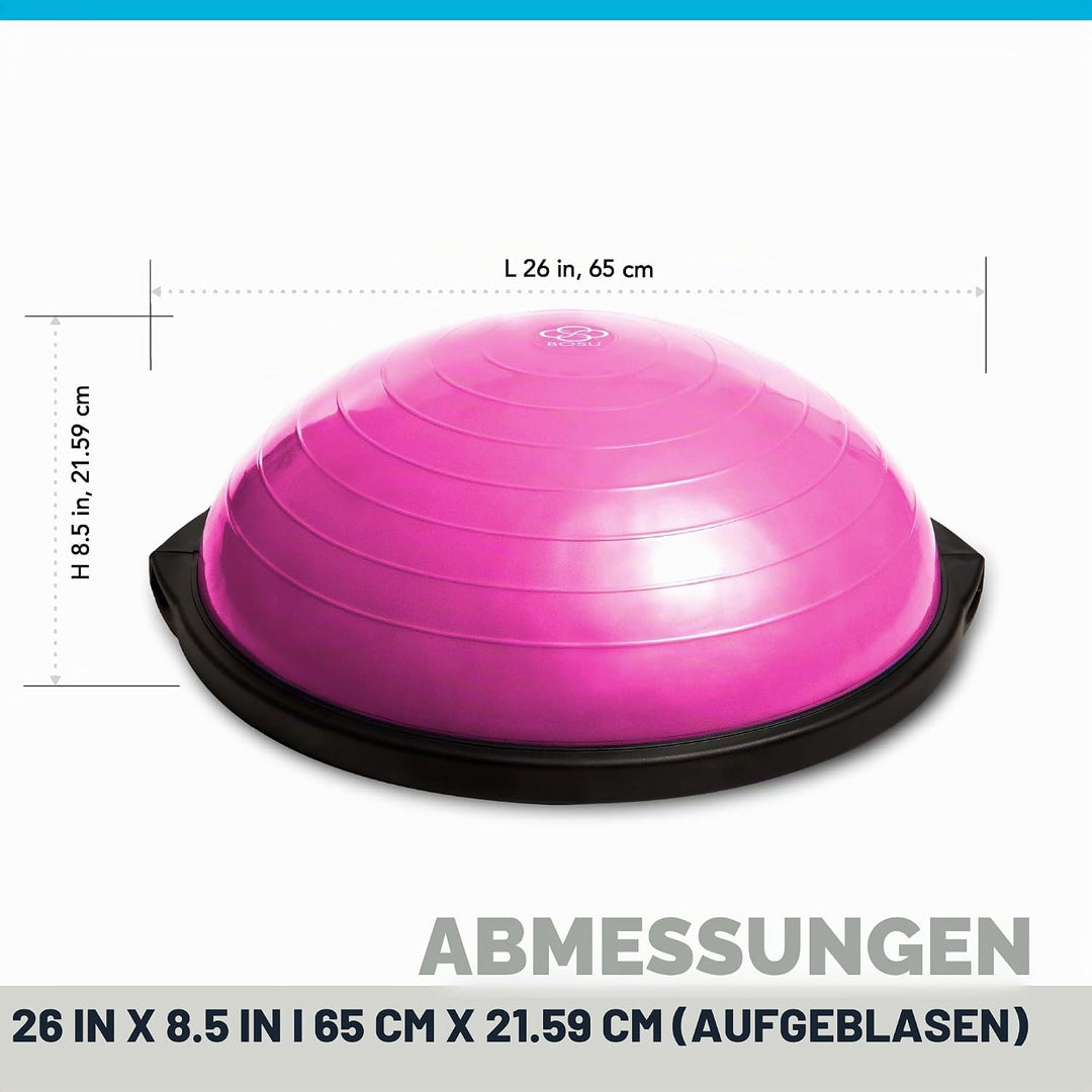 Bosu, Home Gym Equipment, The Original Balance Trainer, 66 cm Durchmesser Rosa, Rosa