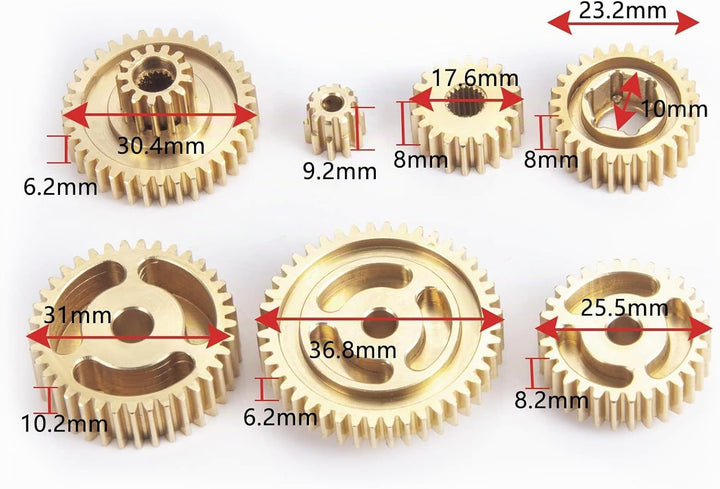 AXspeed 1/14 Messing Getriebegehäuse Getriebe Kits für Tamiya Traktor Truck Klettern Anhänger Cargo