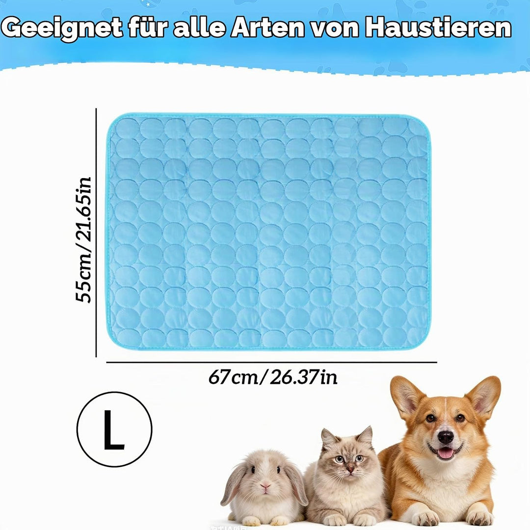 Kühldecke Hund 67x55cm, Kühlmatte für Hunde, Hunde Kühldecke Selbstkühlend, Hundekühlmatte Sommer Kü