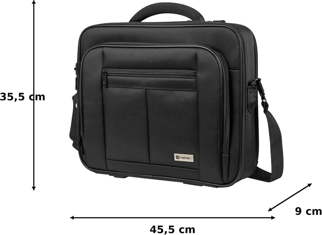 NATEC Boxer Notebook case 39.6 cm (15.6) Briefcase Black