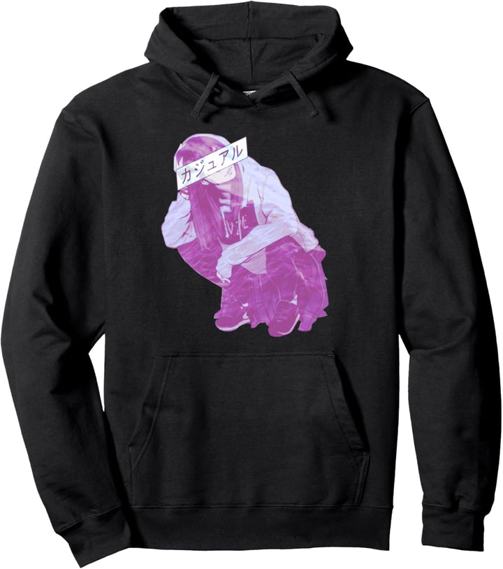 Vaporwave "Casual" Japanischer Anime | Chill Aesthetic Bae Pullover Hoodie