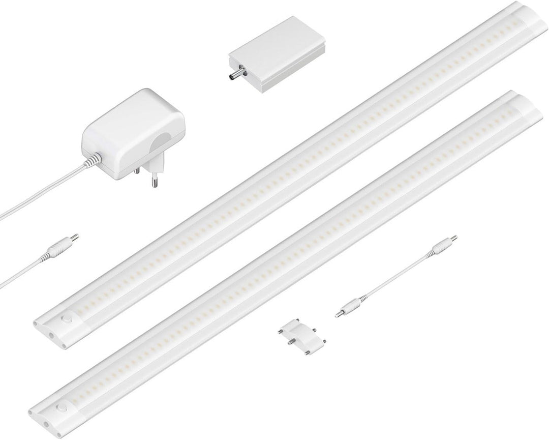 ledscom.de Smarte LED Unterbau-Leuchte SIRIS weiss matt mit WLAN-Controller, flach, Smart-Home, Alex