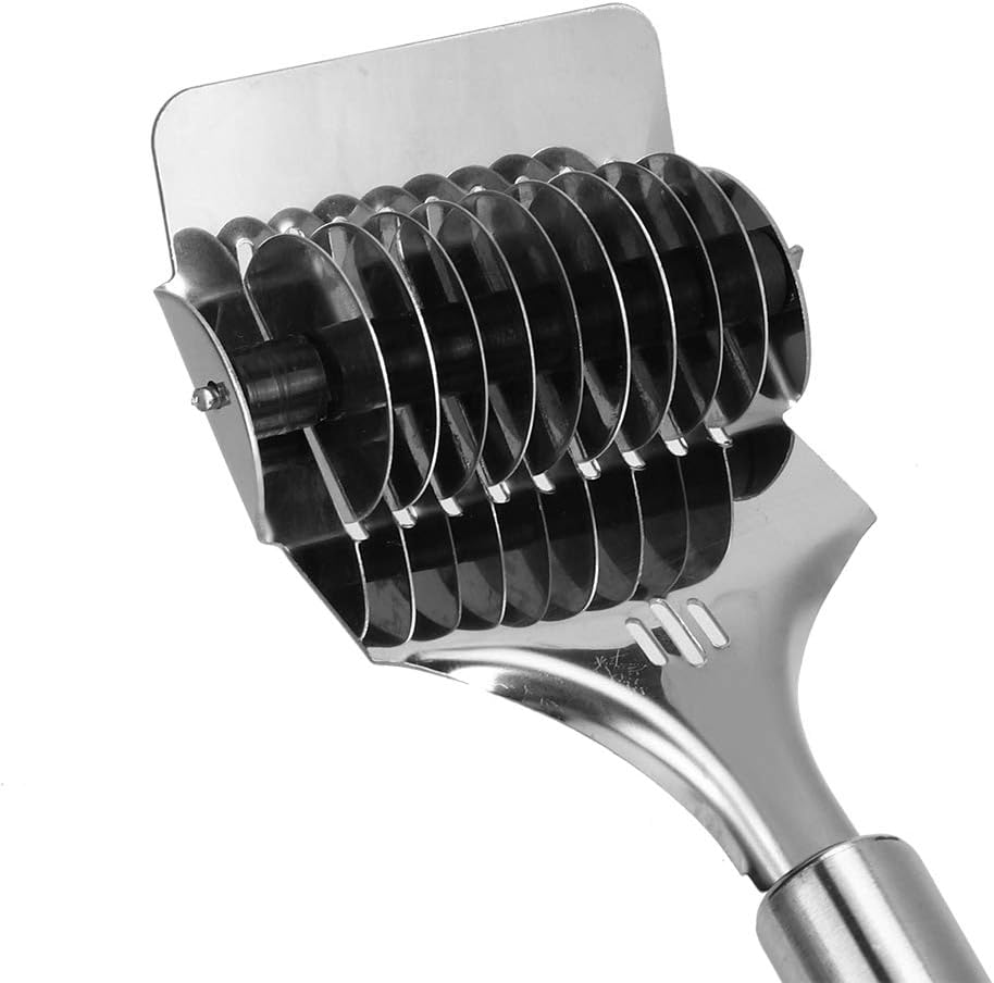 Nudelschneider, Edelstahl-Pasta-Spaghetti-Rollen-Teigschneider, Nudelrolle, Nudelgitter-Rollen-Teigs