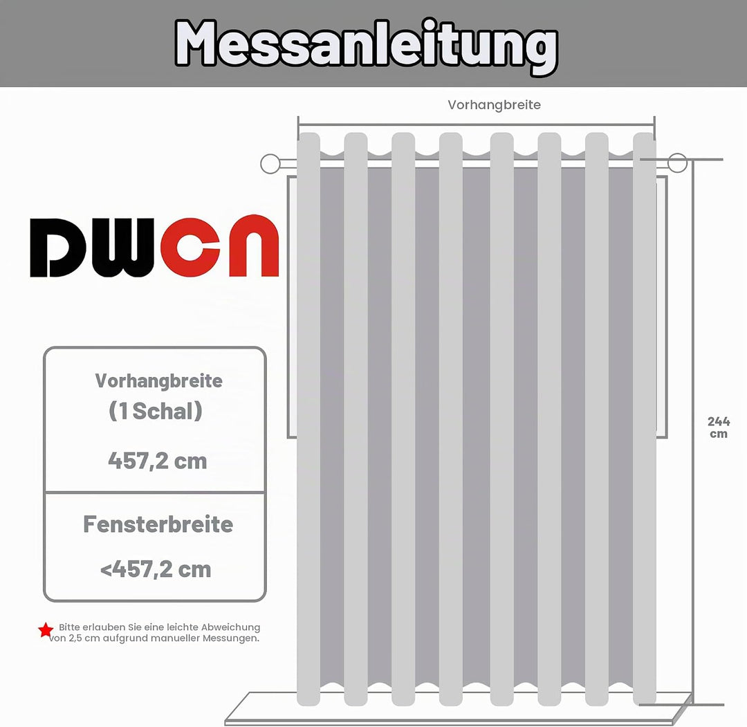 DWCN Raumteiler Vorhang Blickdicht Dunkel Grau Raumtrenner Ösenschal 1 Stück Verdunklungsvorhang für