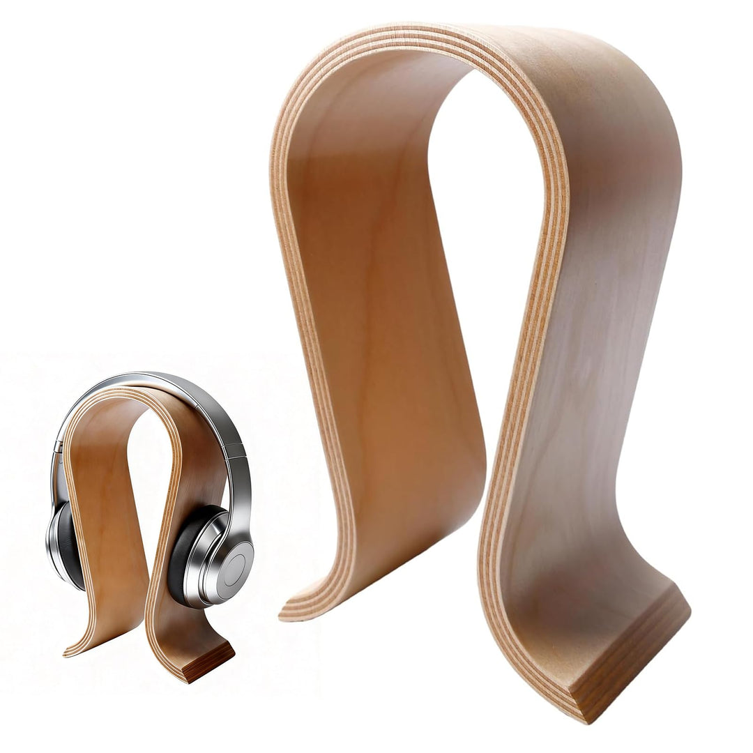 Kopfhörer Ständer Holz, Kopfhörerständer Aus Walnuss U Form, Stabiler Kopfhörer Halter Eleganter Hea