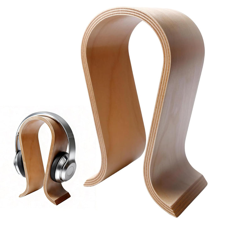 Kopfhörer Ständer Holz, Kopfhörerständer Aus Walnuss U Form, Stabiler Kopfhörer Halter Eleganter Hea