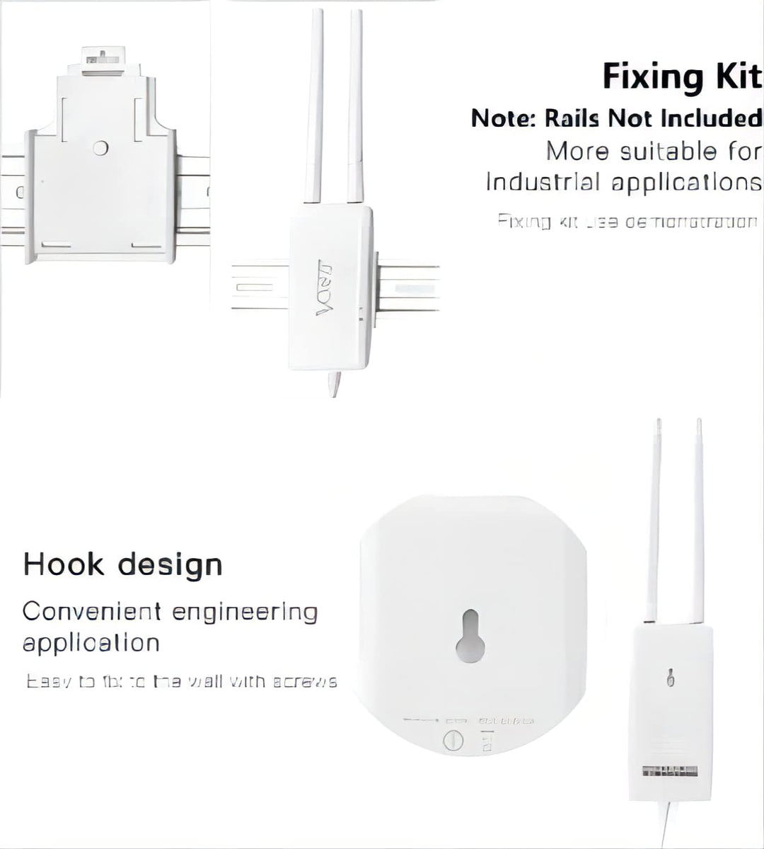 VONETS Industrie 2.4GHz Wlan Bridge Mini WiFi Router Verstärker Ethernet zu WiFi Hotspot Extender Si