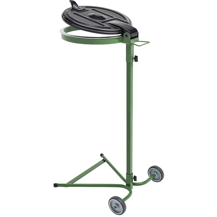 kaiserkraft | Müllsackständer | für Volumen 120 l | 2-Rad-Fahrgestell | grün | Kunststoffdeckel