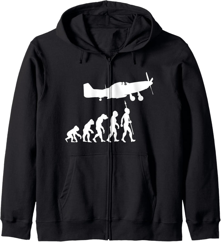 Flugzeug Piloten Fliegen Flieger Evolution Motorflugzeug Kapuzenjacke